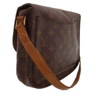 Louis Vuitton Monogram Shoulder Brown Bag Cloud Leather Saint